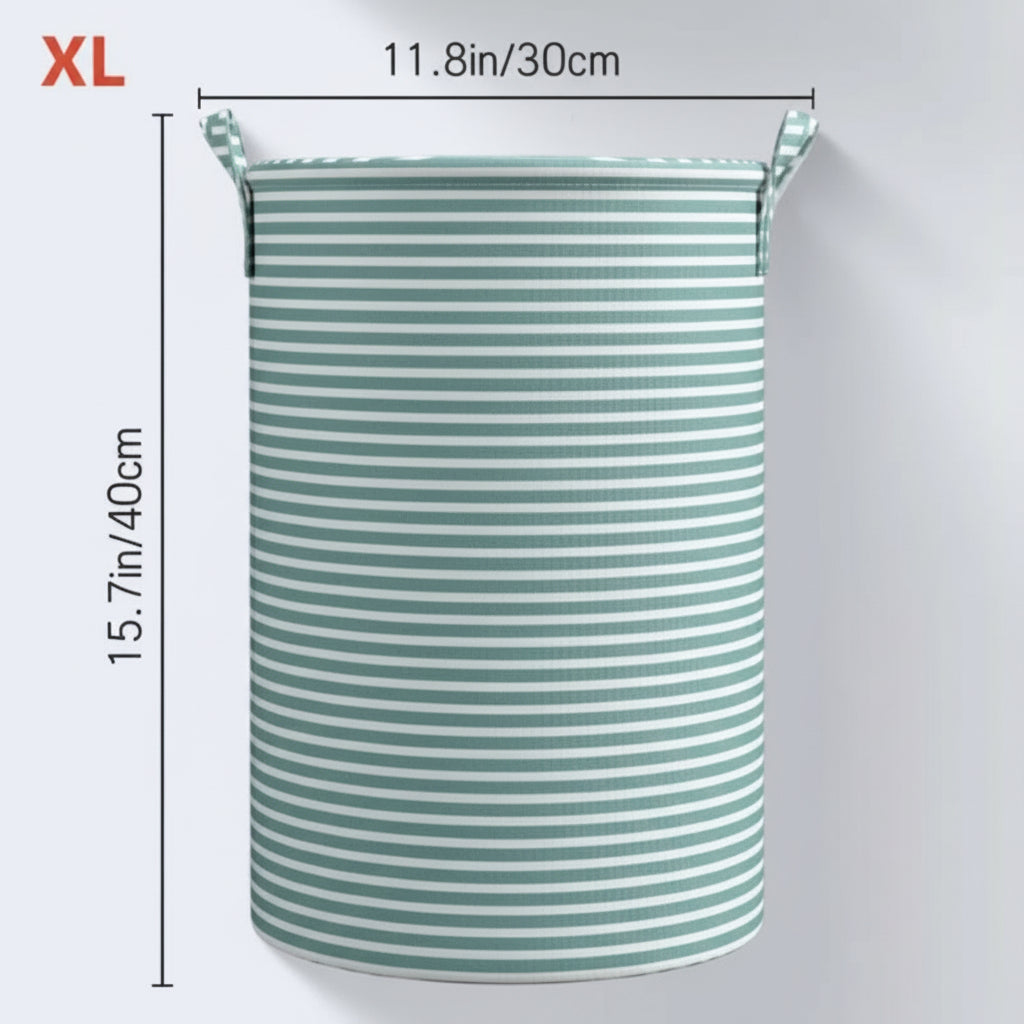 „Faltbarer Wäschekorb aus Baumwolle und Leinen in modernem Design – ideal für Bad, Schlafzimmer und Kinderzimmer
