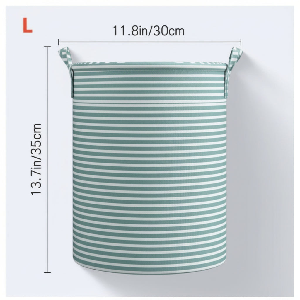 „Faltbarer Wäschekorb aus Baumwolle und Leinen in modernem Design – ideal für Bad, Schlafzimmer und Kinderzimmer