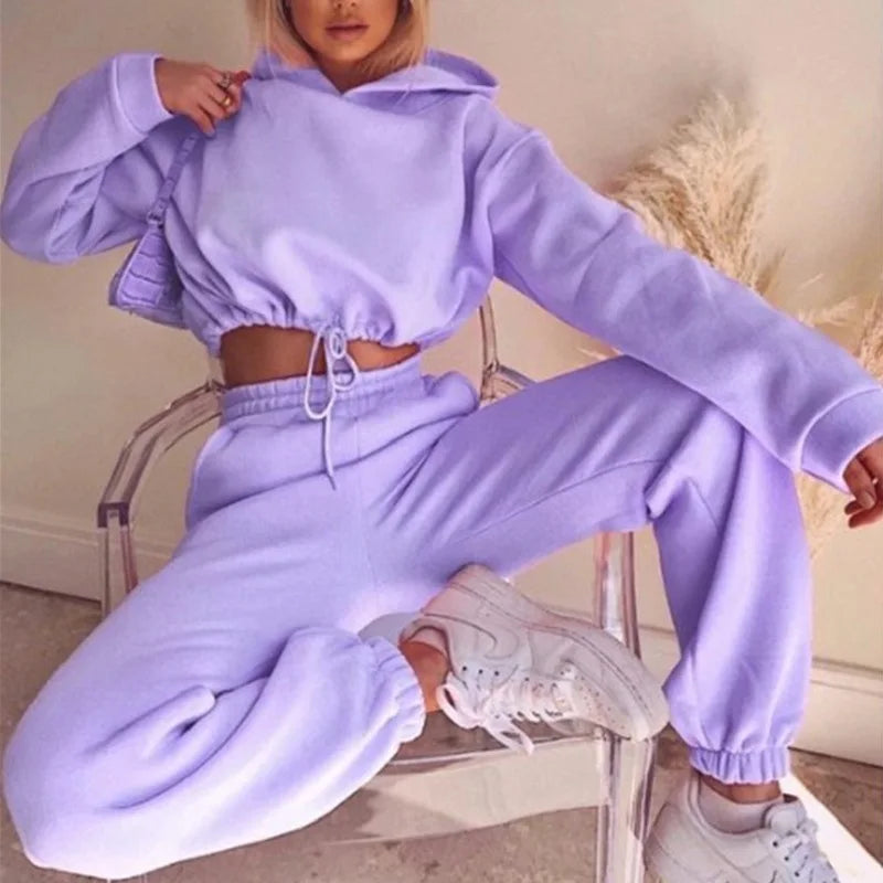 Oversized women's tracksuit – hoodie &amp; sweatpants set