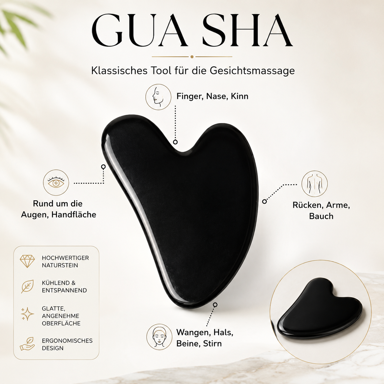 Beauty Pflege Set 3in1 – Ice Roller & Gua Sha