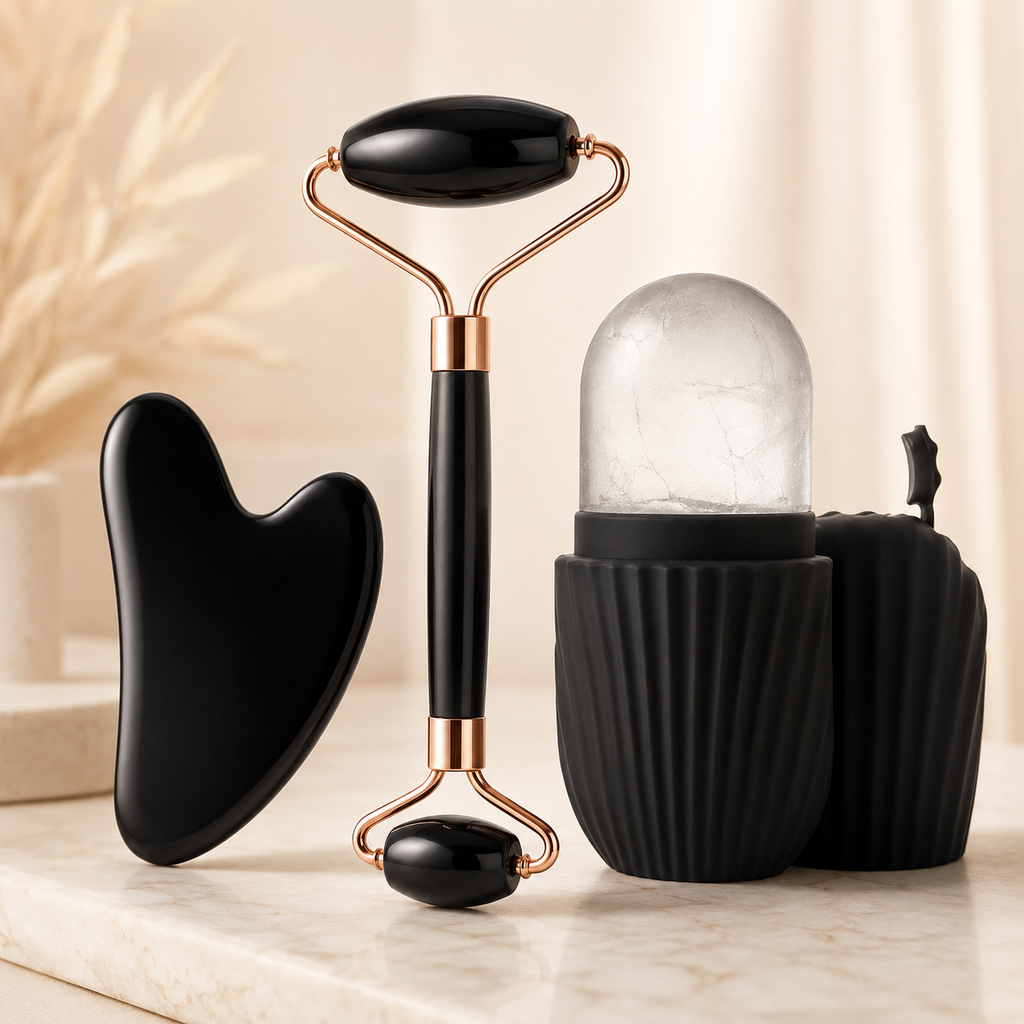Beauty Pflege Set 3in1 – Ice Roller & Gua Sha