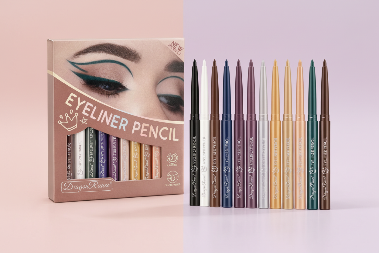 Luxus Eyeliner-Set – 12 Farben | Wasserfest, Hochpigmentiert & Langhaftend | Präzise Linien für jeden Look