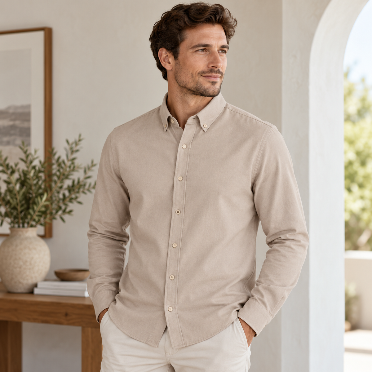 Herren Oxford-Hemd – Langarm in vielen Farben – Produktansicht 10