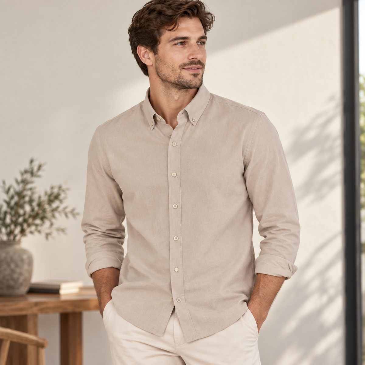 Herren Oxford-Hemd – Langarm in vielen Farben – Produktansicht 5
