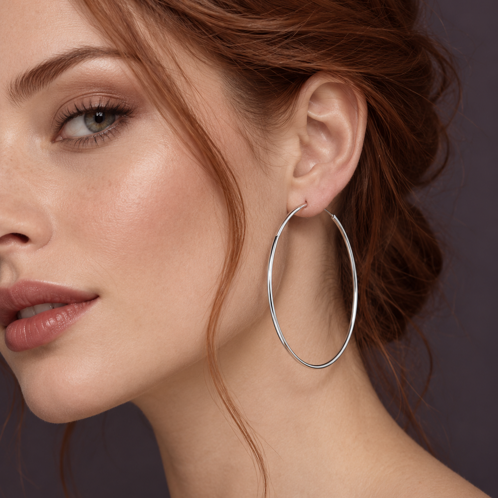 Runde Creolen für Damen – viele Farbvarianten – Produktansicht 13