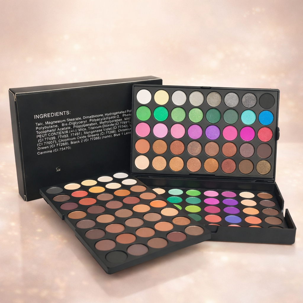 120 Farben Lidschatten Palette – Matt & Schimmer – Mit oder ohne 20 Profi-Pinsel – Wasserfest, Hochpigmentiert