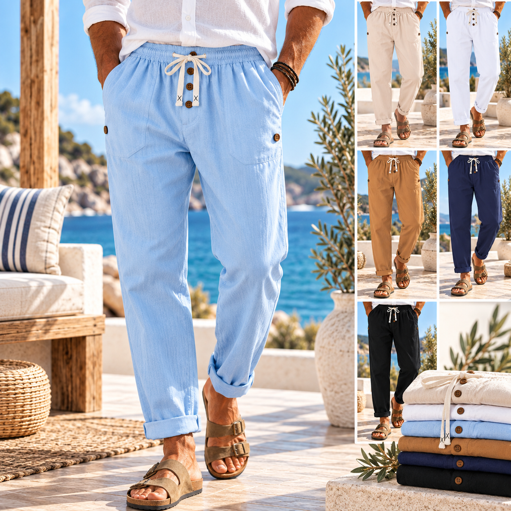 Herren-Freizeithose mit Kordelzug in einer Übersicht mehrerer Farben