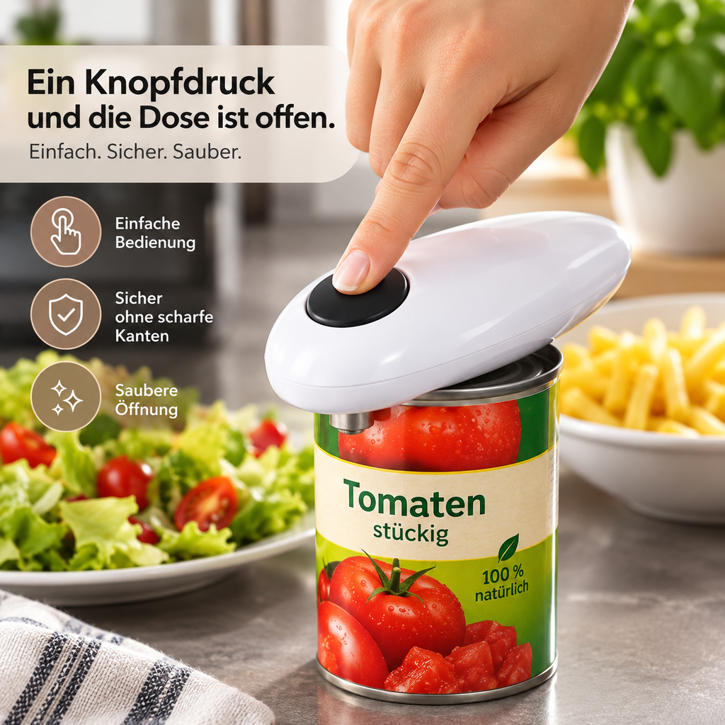 Automatischer elektrischer Dosenöffner in Weiß