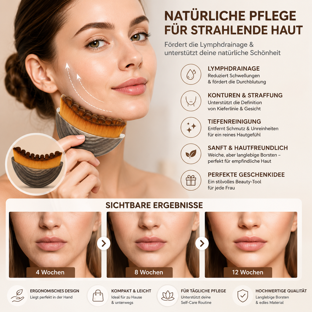 Gesichtsbürste für Lymphdrainage – Straffung & Reinigung