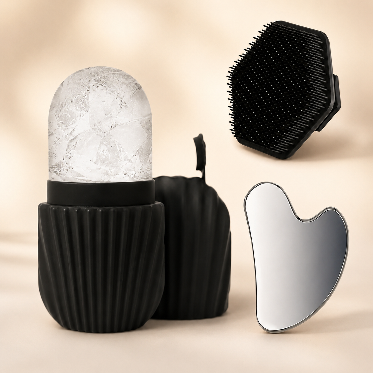 Beauty Pflege Set 3in1 – Ice Roller & Gua Sha