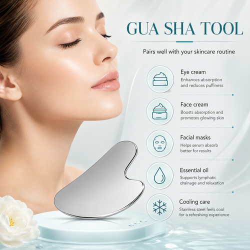 Beauty Pflege Set 3in1 – Ice Roller & Gua Sha