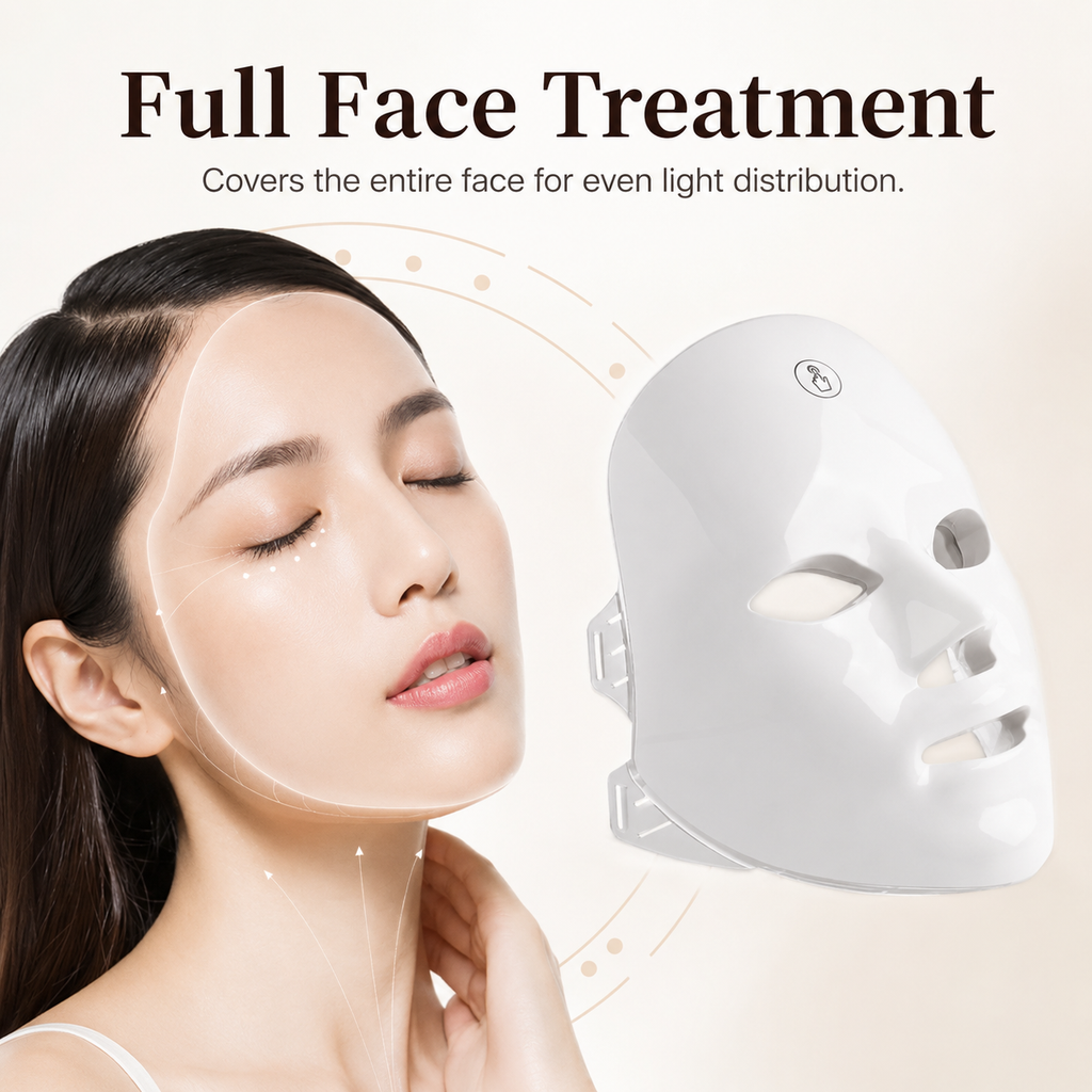 LED Gesichtsmaske – 7 Lichtfunktionen & Glow