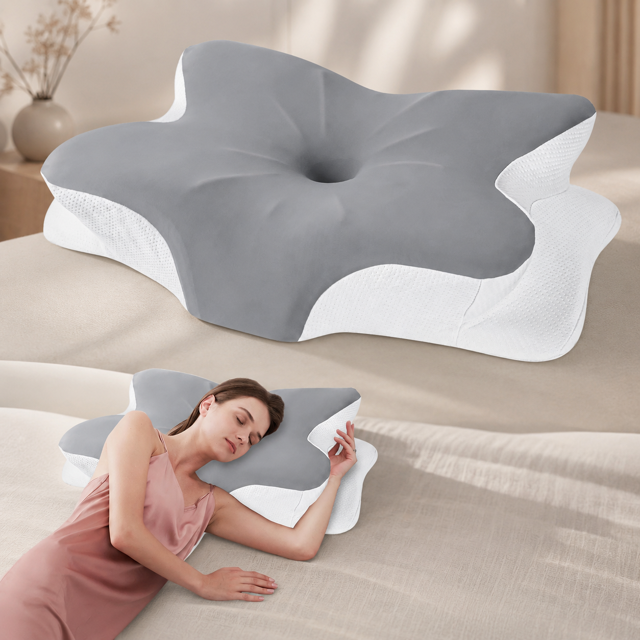 Ergonomisches Memory Foam Kissen – Kühlender Komfort