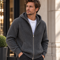 Herren Strickjacke mit Kapuze und Reißverschluss – 5 Farben – Produktansicht 7