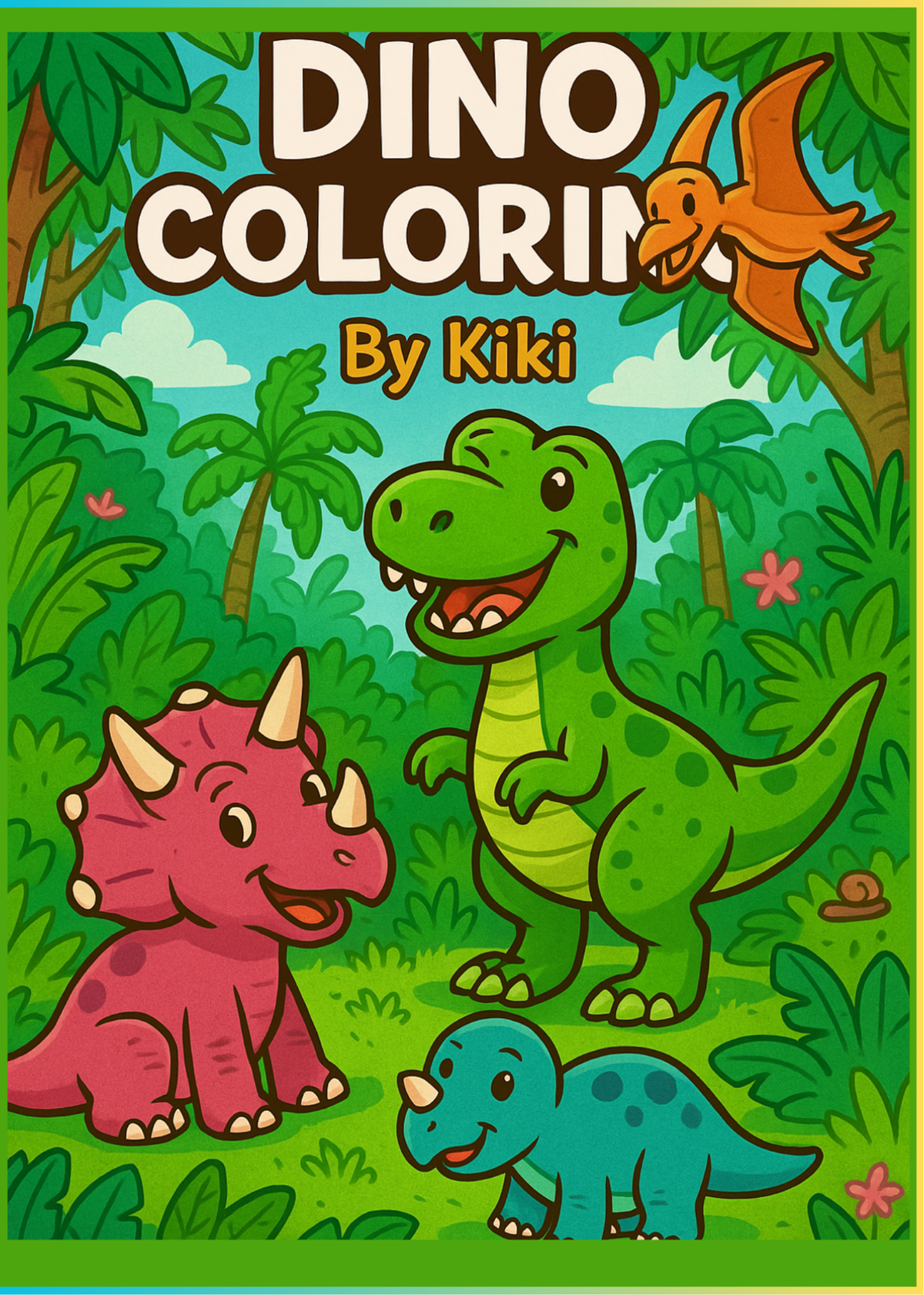 Dinosaur Coloring Book – Dinosaurier-Malbuch für Kinder, englische Ausgabe