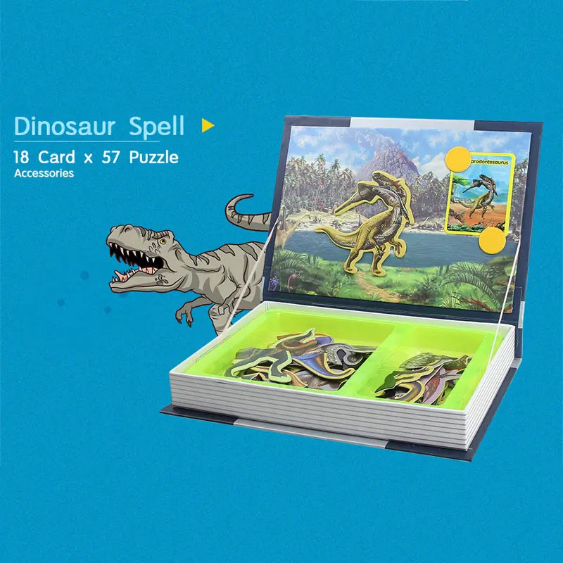 Magnetisches Puzzlebuch für Kinder – Kreatives Lernspiel, 3D-Jigsaw, Montessori Brain-Training, pädagogisches Spielzeug für Mädchen & Jungen