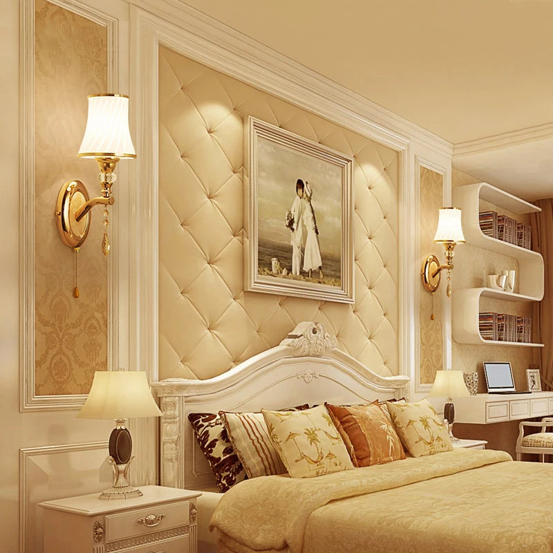 Nordische Wandlampe mit Schalter – Moderne LED-Wandleuchte für Schlafzimmer & Wohnzimmer | Glaslampenschirm | Warmes Ambiente-Licht