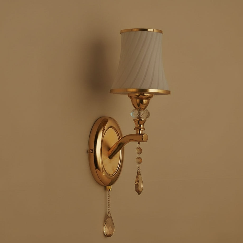 Nordische Wandlampe mit Schalter – Moderne LED-Wandleuchte für Schlafzimmer & Wohnzimmer | Glaslampenschirm | Warmes Ambiente-Licht