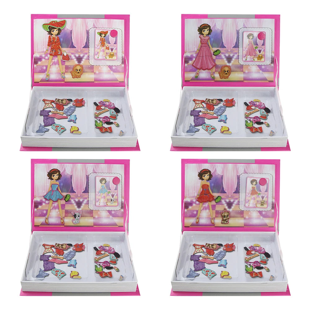 Magnetisches Puzzlebuch für Kinder – Kreatives Lernspiel, 3D-Jigsaw, Montessori Brain-Training, pädagogisches Spielzeug für Mädchen & Jungen