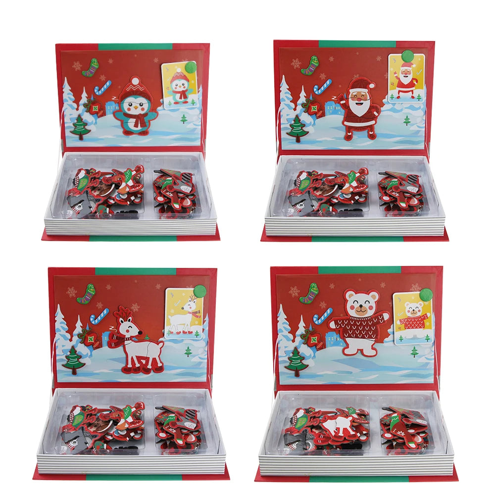 Magnetisches Puzzlebuch für Kinder – Kreatives Lernspiel, 3D-Jigsaw, Montessori Brain-Training, pädagogisches Spielzeug für Mädchen & Jungen