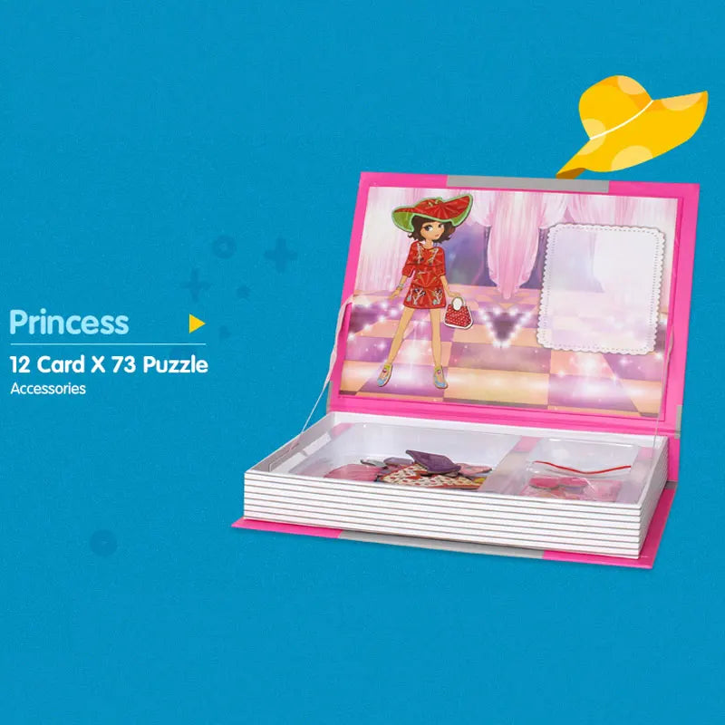 Magnetisches Puzzlebuch für Kinder – Kreatives Lernspiel, 3D-Jigsaw, Montessori Brain-Training, pädagogisches Spielzeug für Mädchen & Jungen