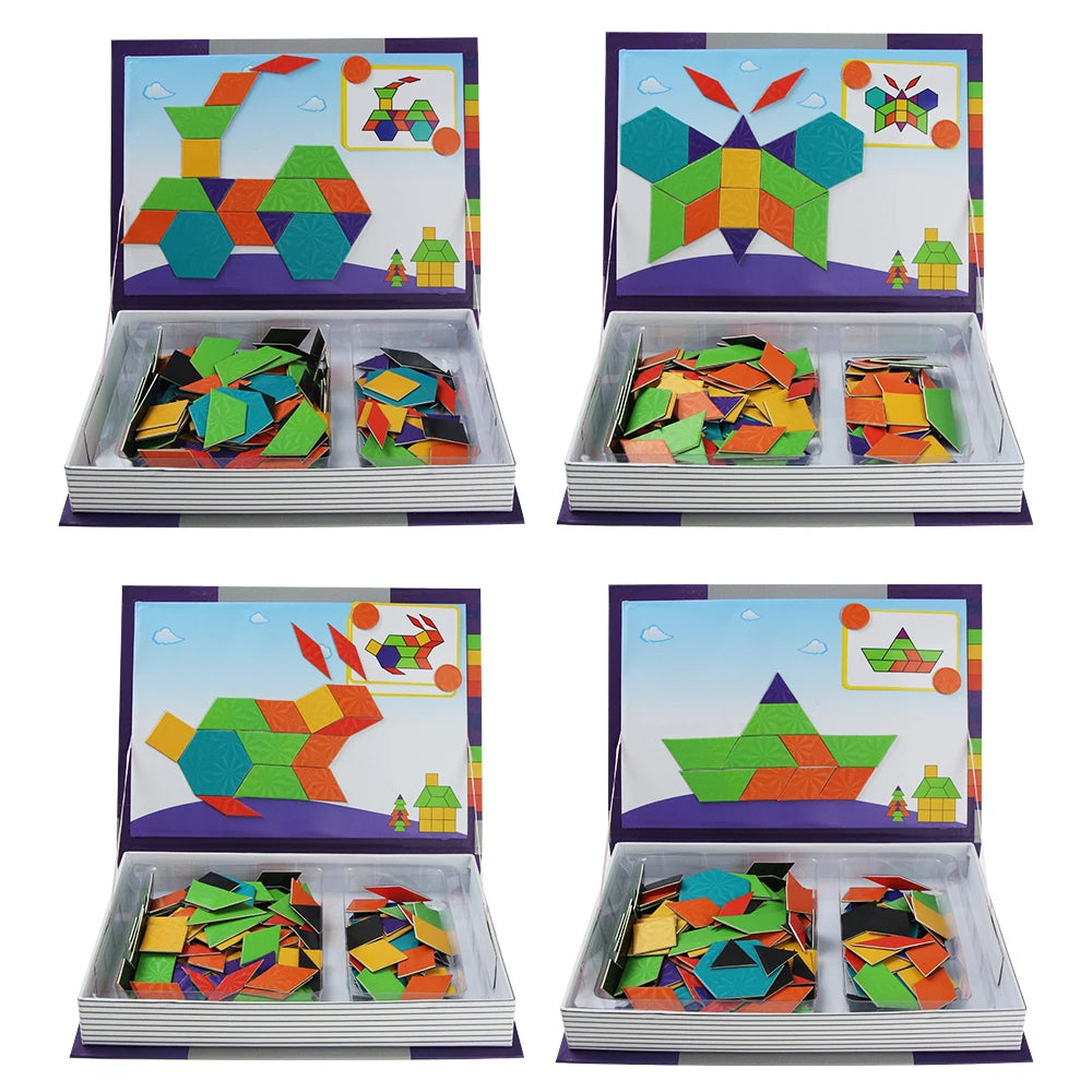 Magnetisches Puzzlebuch für Kinder – Kreatives Lernspiel, 3D-Jigsaw, Montessori Brain-Training, pädagogisches Spielzeug für Mädchen & Jungen