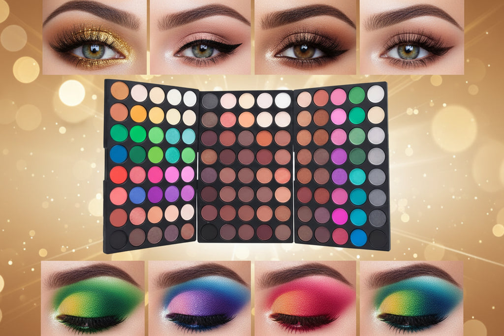 120 Farben Lidschatten Palette – Matt & Schimmer – Mit oder ohne 20 Profi-Pinsel – Wasserfest, Hochpigmentiert