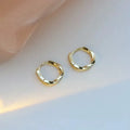 Feine Mini-Kreolen aus 925 Sterling Silber in Gold