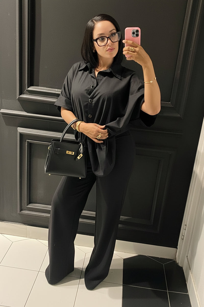 Elegantes Damen Set – Blazer & Weite Hose | Sommer