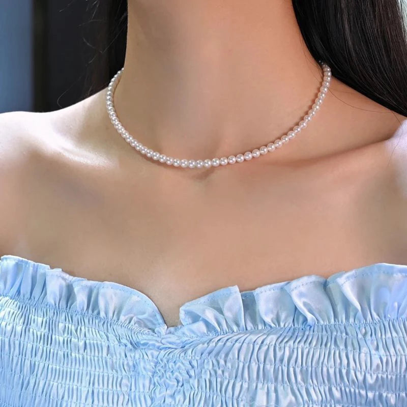 Klassische Perlen-Choker-Halskette – Eleganter Damenschmuck im zeitlosen Stil