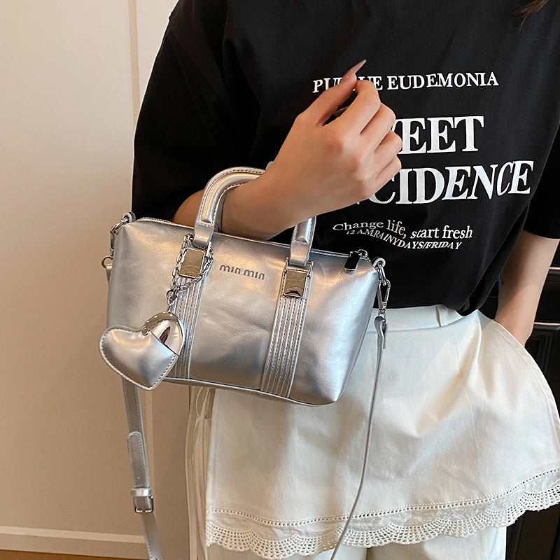 Minimalistische Damen-Crossbody-Tasche aus Lederoptik – Elegante City-Bag im Paris-Stil