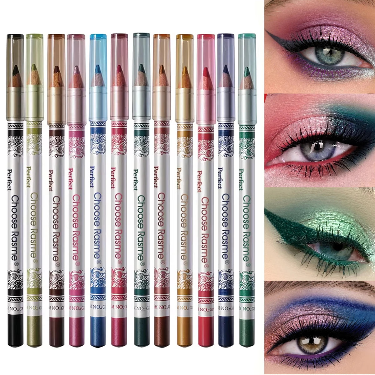 Luxus Eyeliner-Set – Wasserfest, Hochpigmentiert & Langhaftend | 12-Farben Collection für Präzise, Strahlende Augen-Looks