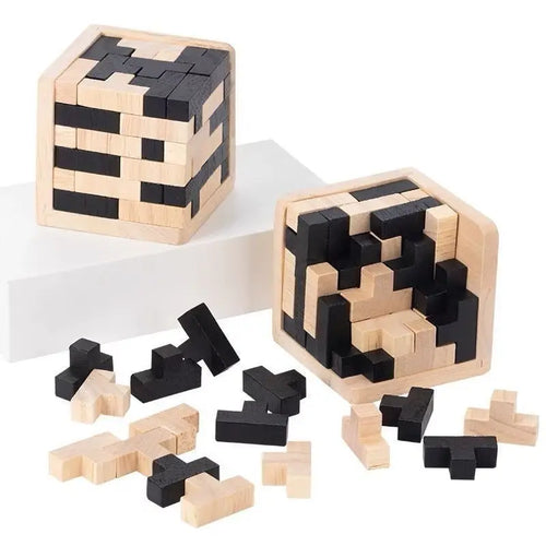 3D-Holzpuzzle als Denkspiel – für Kinder und Erwachsene