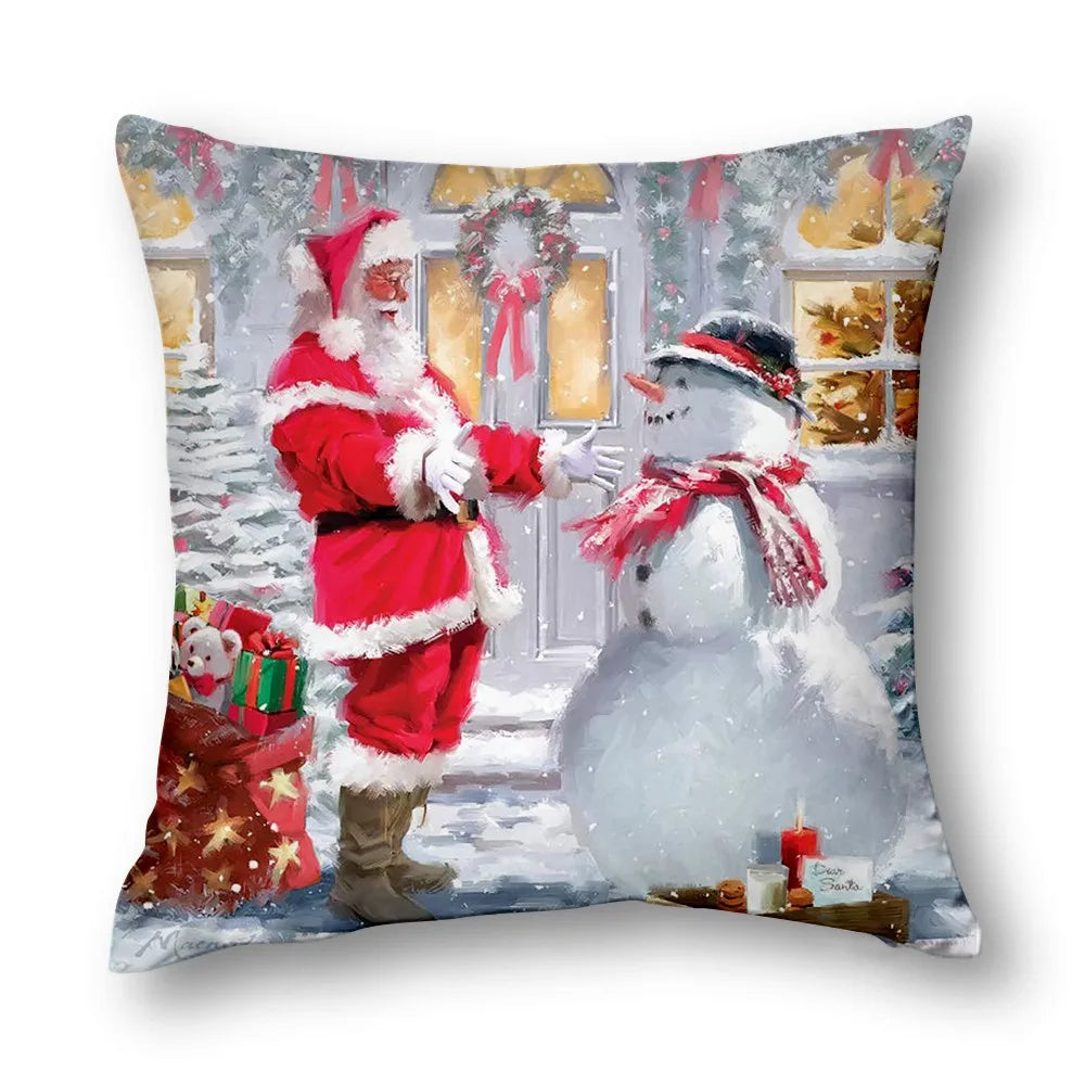 Luxus Weihnachts-Kissenbezug – Winterliche Deko für Sofa & Schlafzimmer | Hochwertige 40–60 cm Kissenhüllen