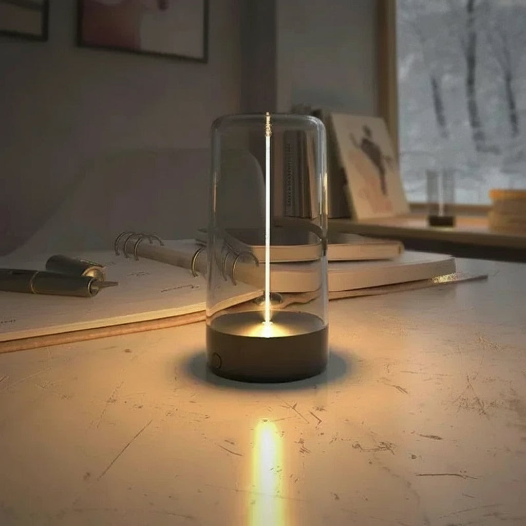 Magnetische Ambient Lampe „Quantum Glow“ – Flexibles Filament & USB-C Aufladung