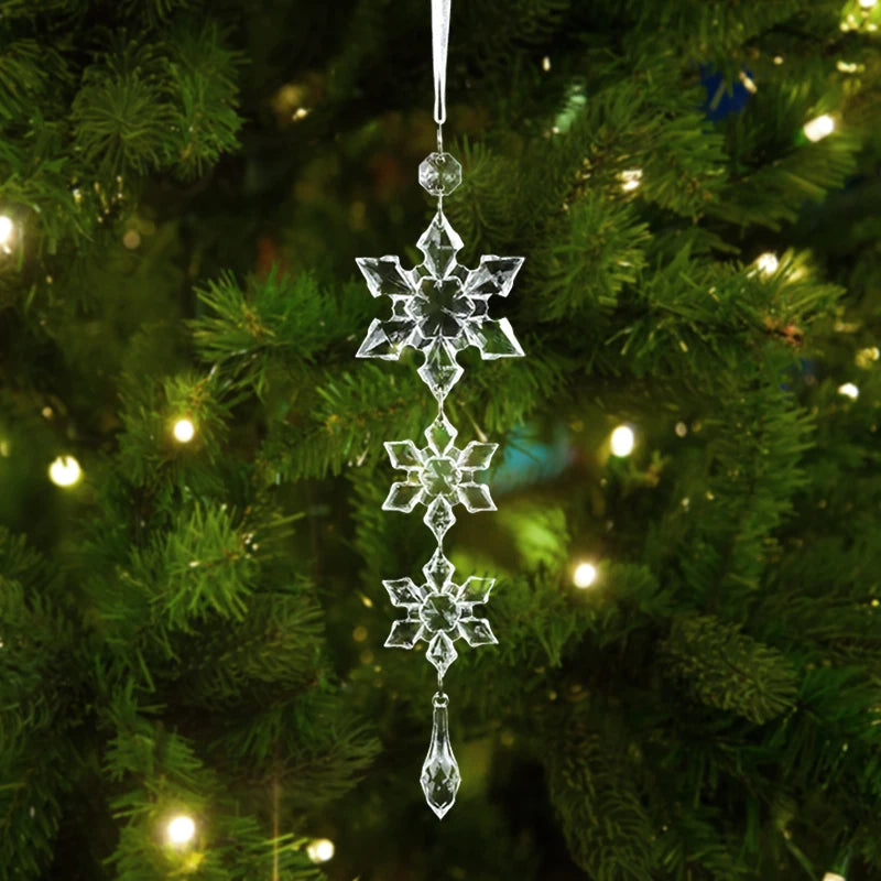 ✨ Premium Kristall-Weihnachtsornamente – 7 Designs | Schneeflocke, Rentier, Mistelzweig, Tannenbaum
