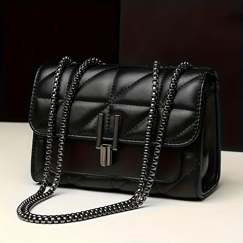 Schwarze Crossbody-Tasche für Damen – minimalistisches Design