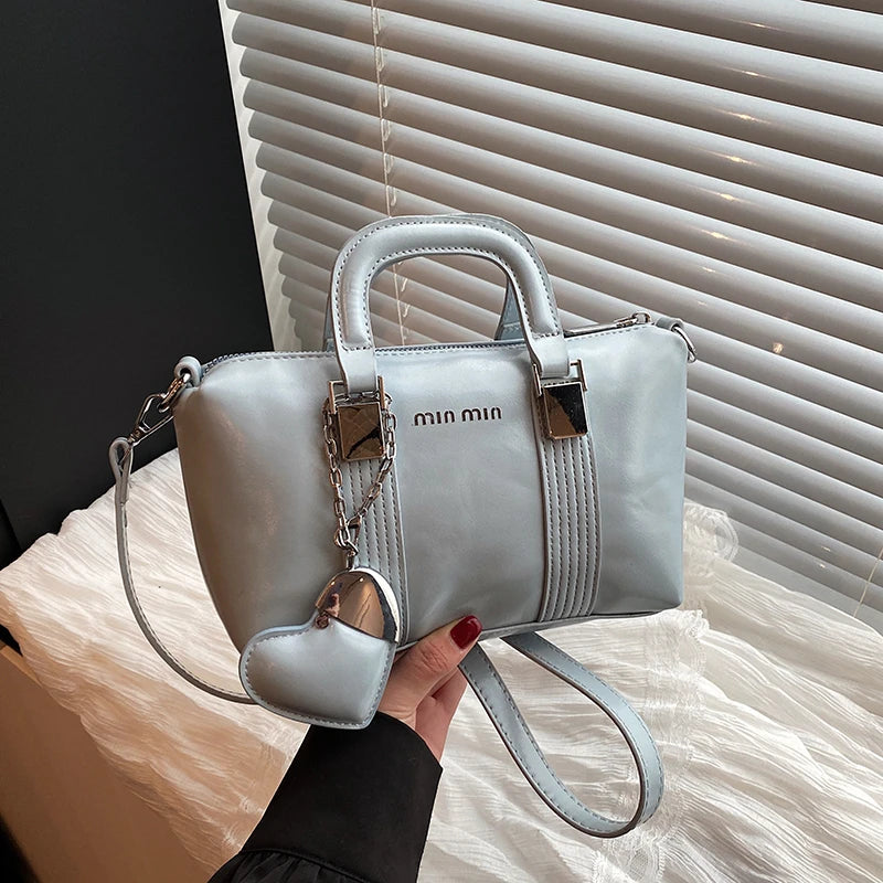 Minimalistische Damen-Crossbody-Tasche aus Lederoptik – Elegante City-Bag im Paris-Stil