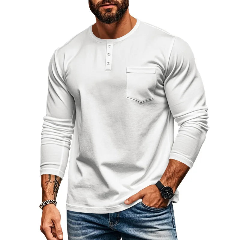 Men's Long-Sleeve Shirt – Slim Fit &amp; Comfortable | Autumn &amp; Winter Casual