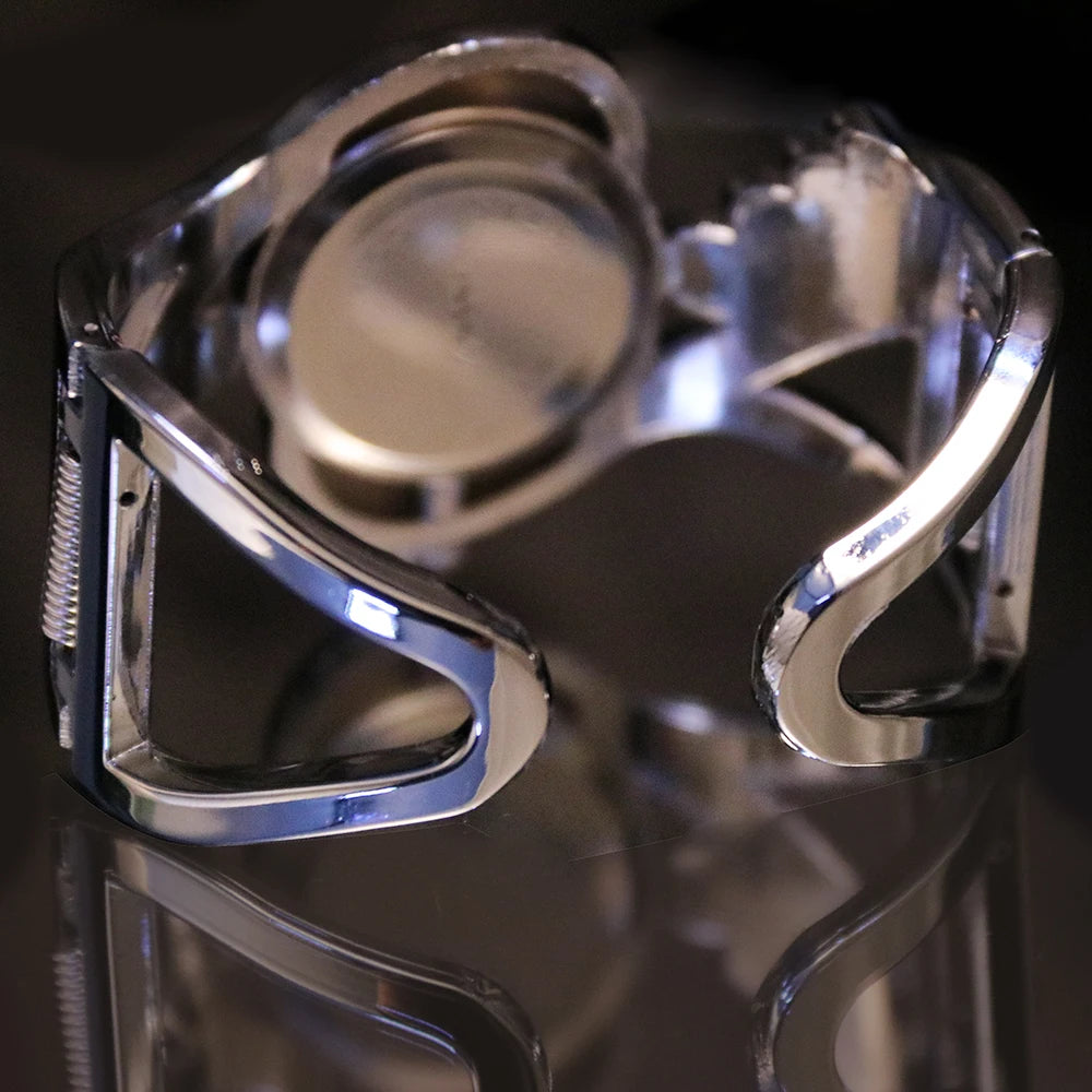 Elegante Damen-Armbanduhr mit Kristallen – Bangle Design in Gold, Weiß, Blau, Schwarz