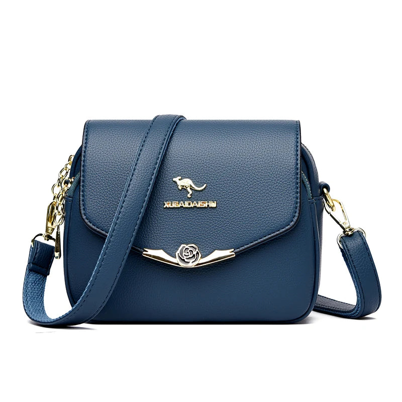 Elegante Umhängetasche aus Leder – Klassische Damen Schultertasche, Alltag & Ausgehen, 6 Farben