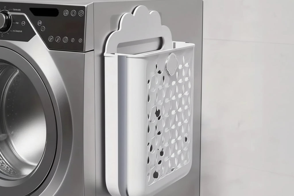 Wandmontierter Aufbewahrungskorb – faltbares Design für stilvolle Ordnung im Bad