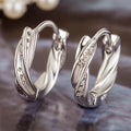 925 Sterling Silber Kreolen mit Zirkonia für Damen