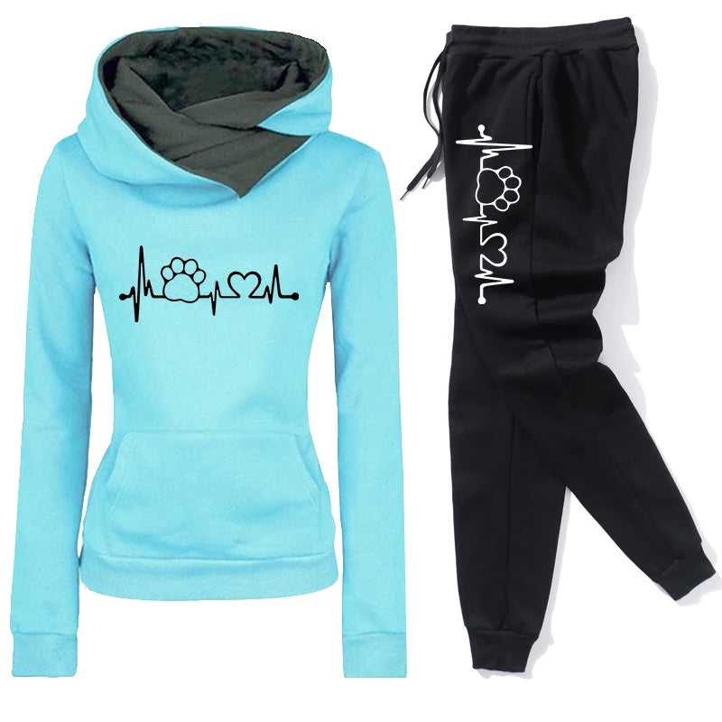 Damen Jogginganzug – weich & warm – Hoodie + Jogginghose – S–XXXL – Trendfarben