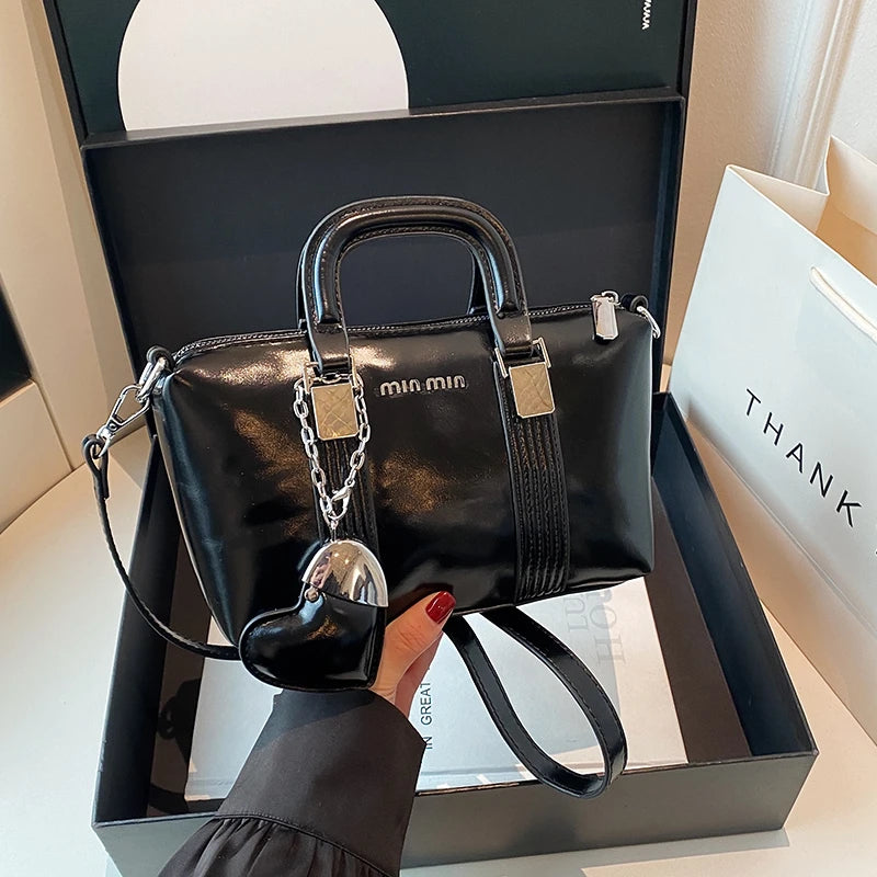 Minimalistische Damen-Crossbody-Tasche aus Lederoptik – Elegante City-Bag im Paris-Stil