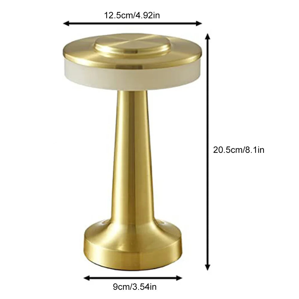 Retro LED Tischlampe – Wiederaufladbar, Dimmbare Ambient-Lampe für Wohnzimmer, Schlafzimmer & Bars