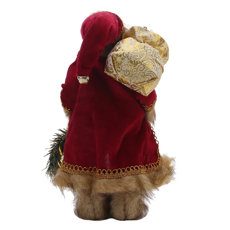 Weihnachtsfigur Santa & Schneemann – 22–30 cm – Handgemachte Festtagsdeko