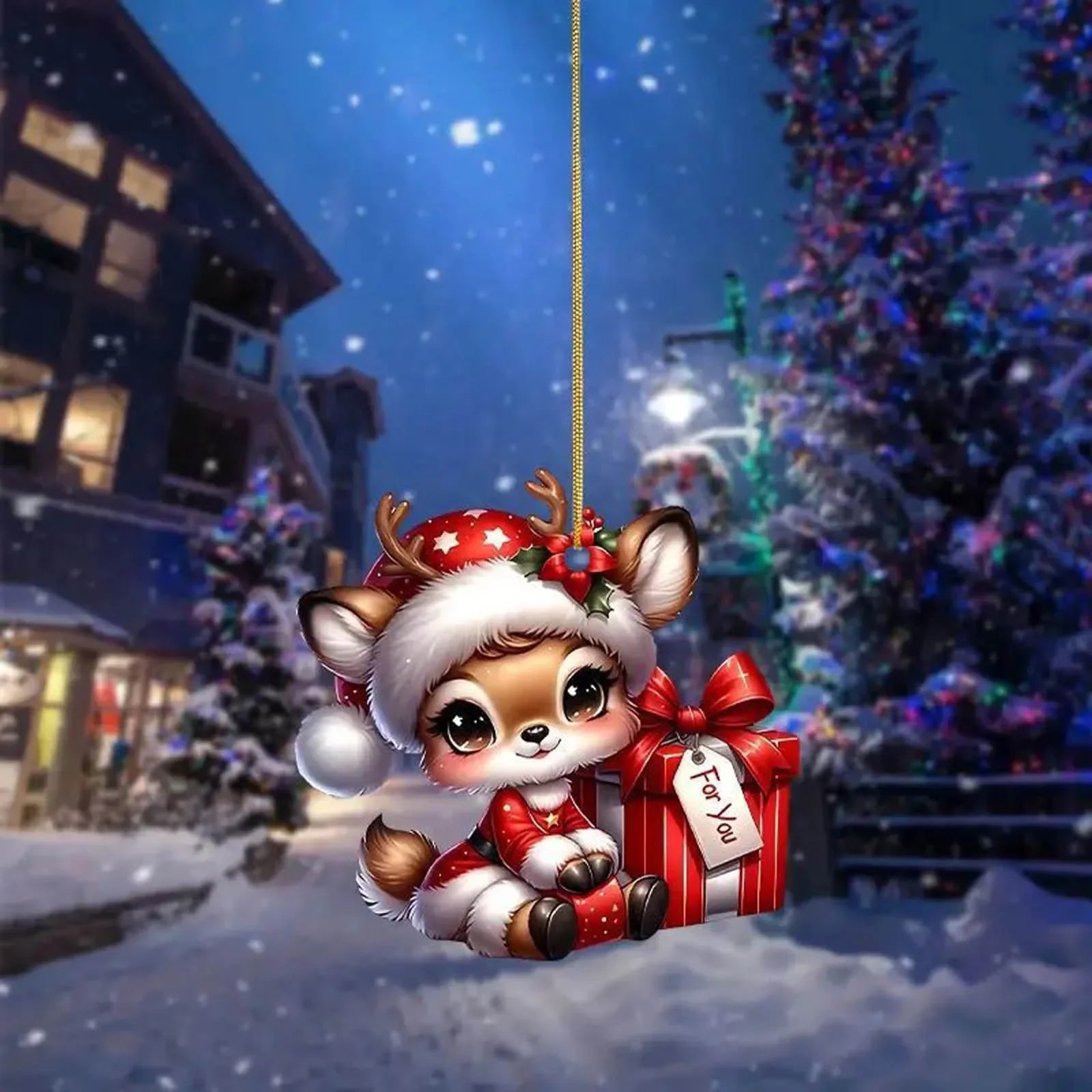 "Weihnachtsanhänger Rentier – Acryl Deko für den Weihnachtsbaum"