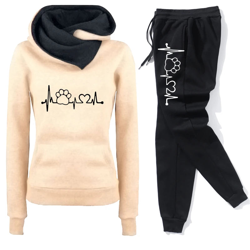 Damen Jogginganzug – weich & warm – Hoodie + Jogginghose – S–XXXL – Trendfarben