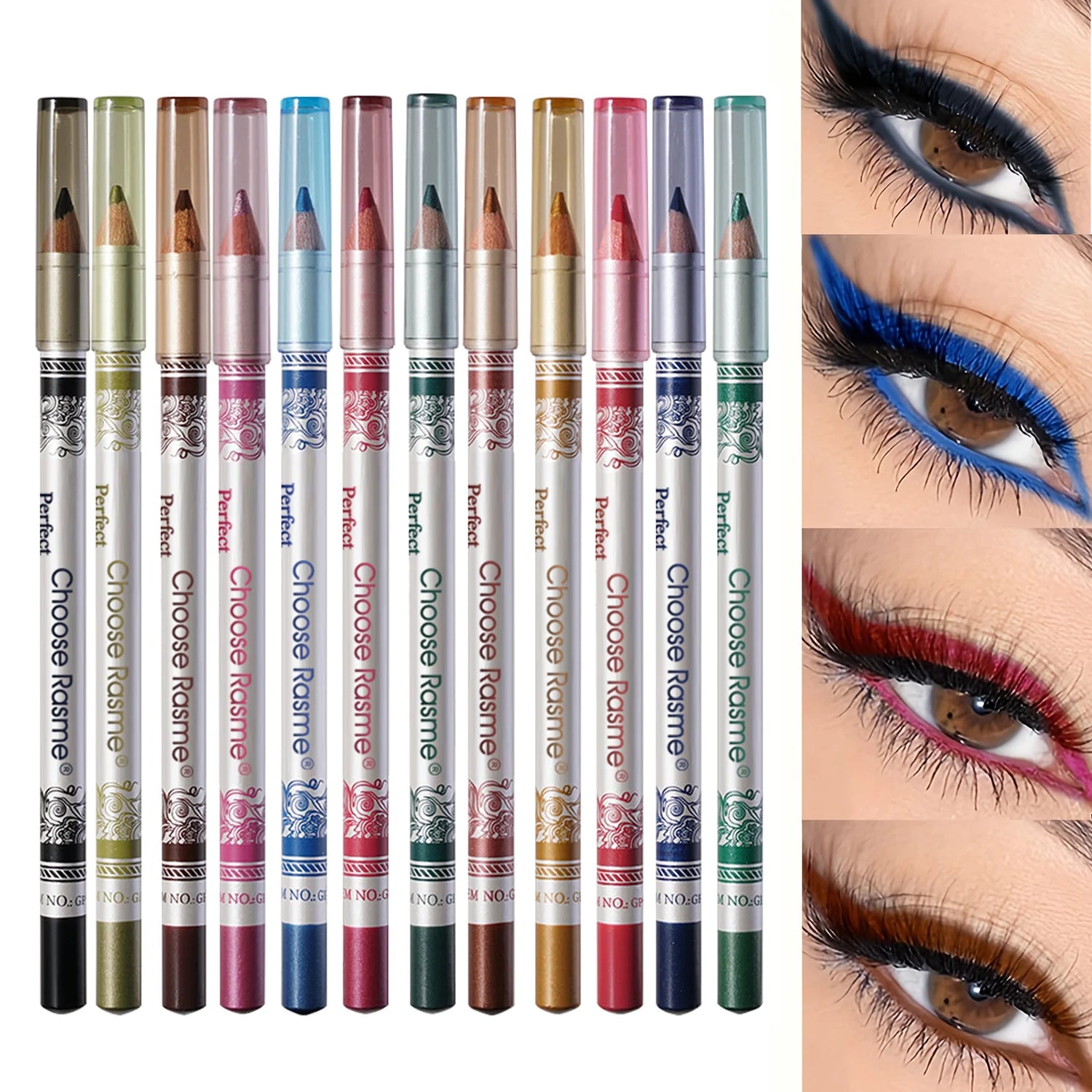 Luxus Eyeliner-Set – Wasserfest, Hochpigmentiert & Langhaftend | 12-Farben Collection für Präzise, Strahlende Augen-Looks